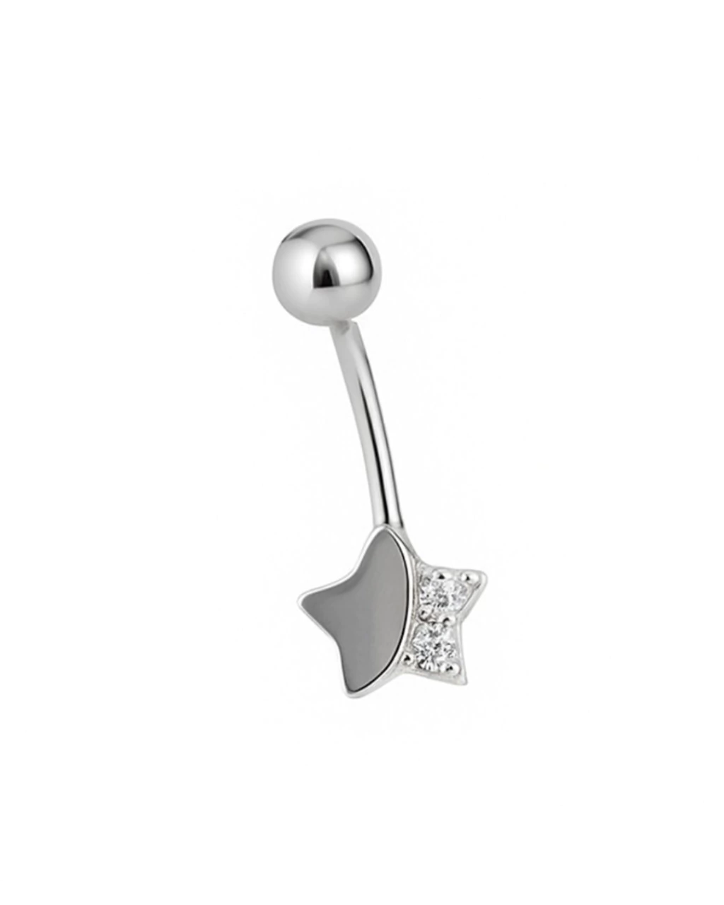 Piercing Íntimo Estrela Aço Cirúrgico 12mm