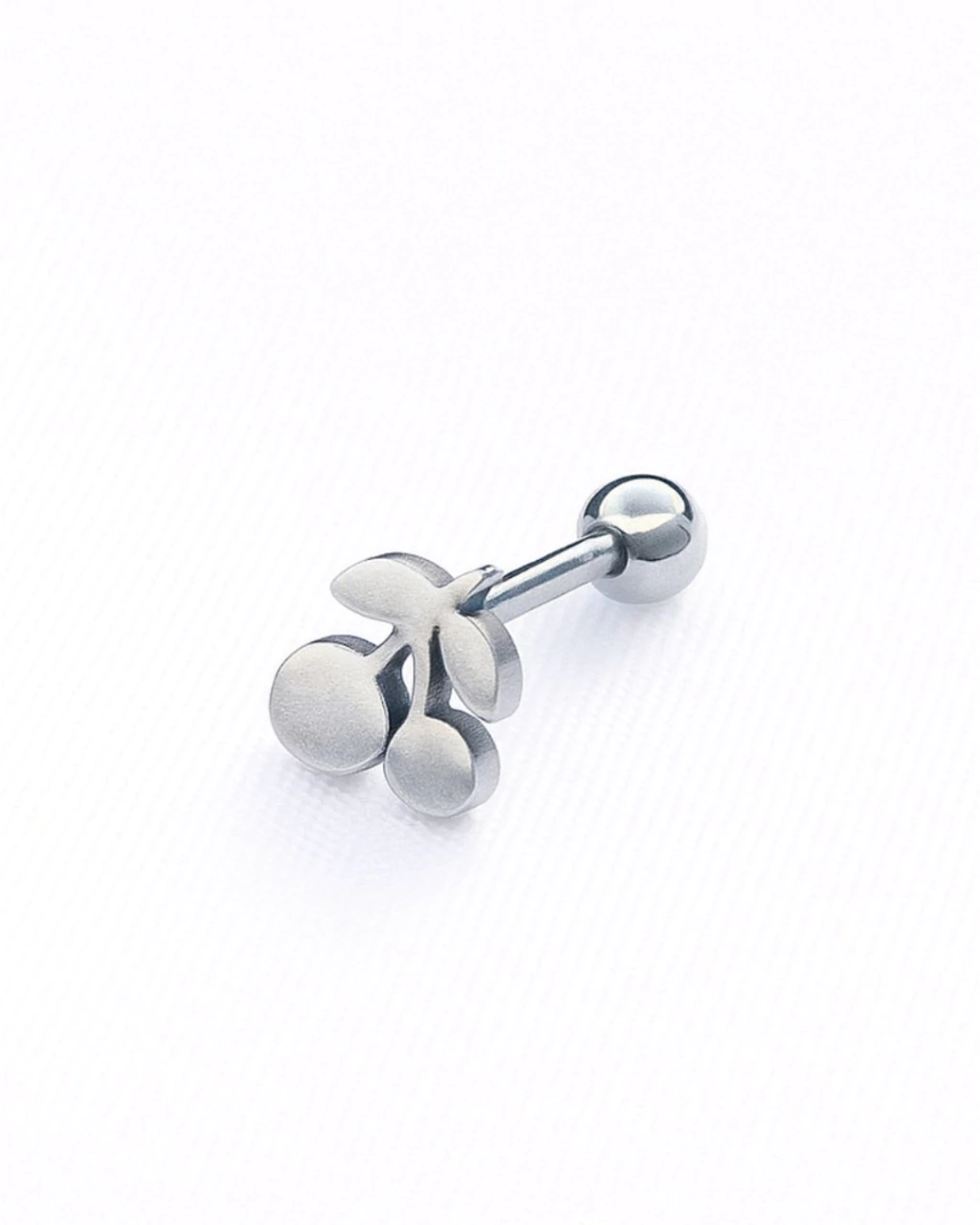 Piercing Tragus Cereja Aço Cirúrgico 8mm
